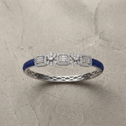 Blue Sapphire & Diamond Designer Gold Bracelet for Women